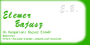 elemer bajusz business card